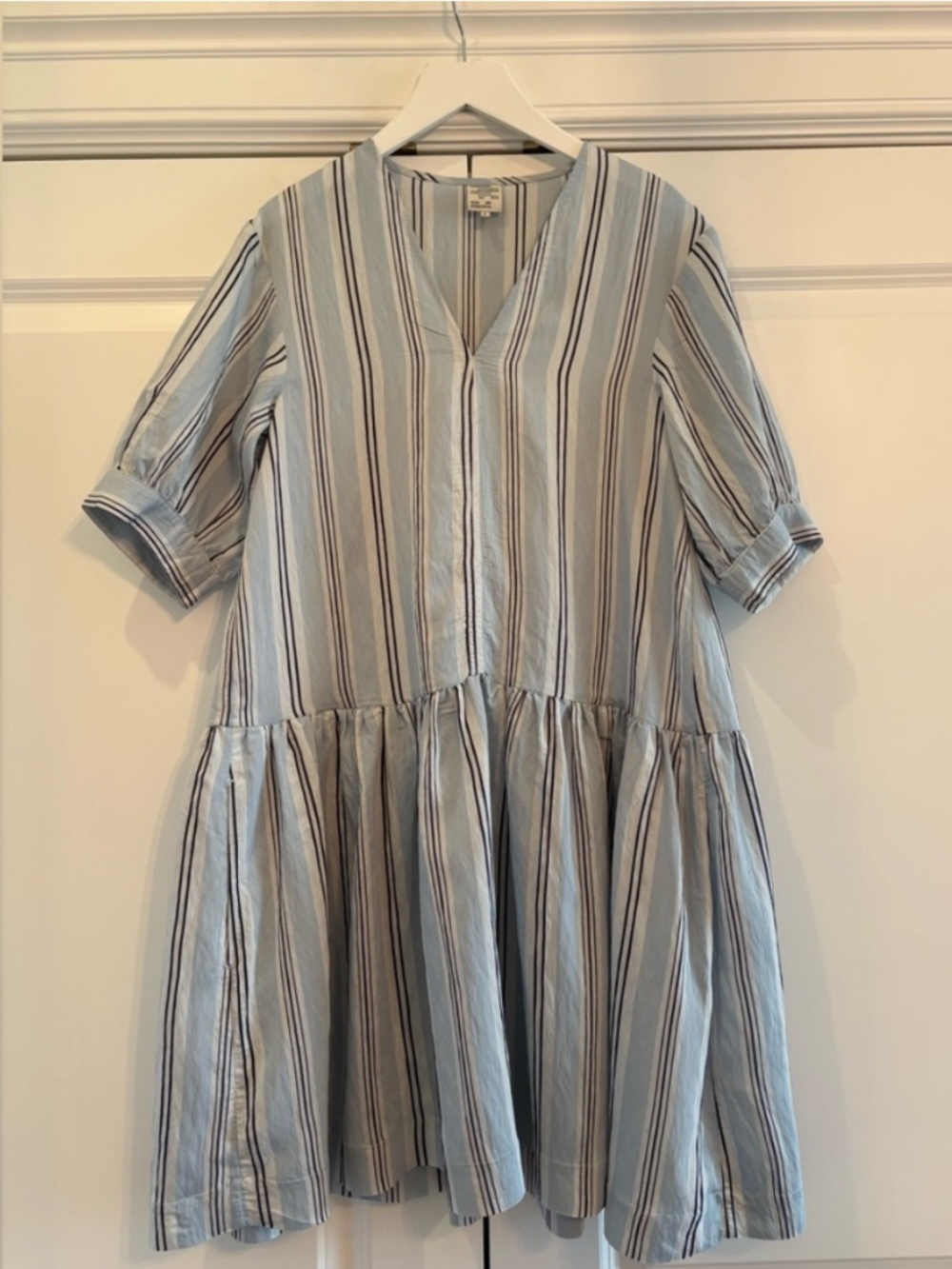 Striped V-Neck Dress